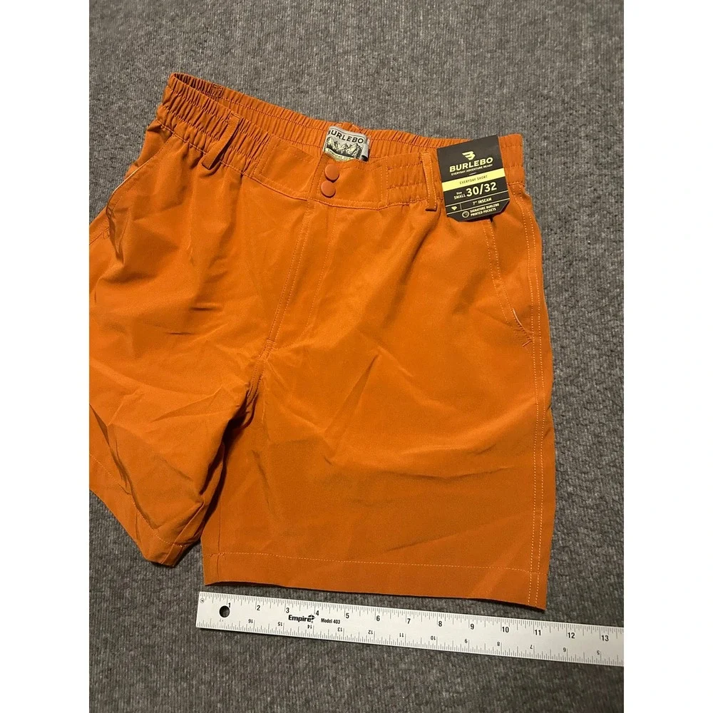 Burlebo everyday short mens orange small new outdoors lightweight fishing